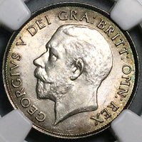 1925 NGC MS 64 Shilling George V Great Britain Key Lion Silver Coin (23092401D)