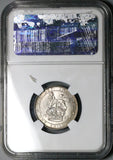 1925 NGC MS 64 Shilling George V Great Britain Key Lion Silver Coin (23092401D)