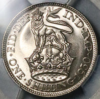 1930 PCGS  MS 65 Shilling George V Great Britain Key Silver Coin POP 5/0 (23052901C)