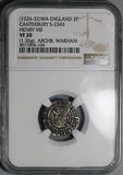 1526 NGC VF 20 Henry VIII 2 Pence England Britain Canterbury Mint Silver Coin S-2343 (25052304C)