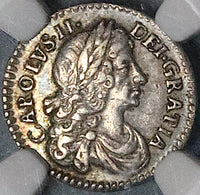 1674 NGC AU 55 Charles II 2 Pence Maundy Great Britain Silver Coin POP 1/2 (23102501C)