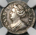 1706 NGC AU 55 Anne 2 Pence Great Britain 1/2 Groat Maundy Silver Coin POP 1/1 (24031604C)