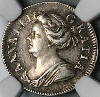 1706 NGC AU 55 Anne 2 Pence Great Britain 1/2 Groat Maundy Silver Coin POP 1/1 (24031604C)