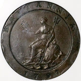 1797 NGC AU George III 2 Pence Cartwheel Soho Great Britain Coin (26050302C)