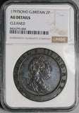 1797 NGC AU George III 2 Pence Cartwheel Soho Great Britain Coin (26050301C)