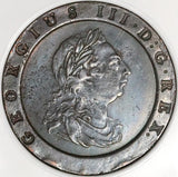 1797 NGC AU George III 2 Pence Great Britain Cartwheel Soho Coin (23060801C)