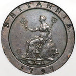 1797 NGC AU George III 2 Pence Great Britain Cartwheel Soho Coin (23060801C)