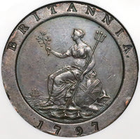 1797 NGC AU George III 2 Pence Great Britain Cartwheel Soho Coin (23060801C)