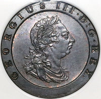 1797 NGC MS 63 George III 2 Pence Penny Great Britain Cartwheel Soho Mint Coin (23052302C)
