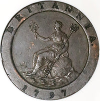 1797 NGC XF 40 George III 2 Pence Great Britain Cartwheel Soho Coin (23060202C)