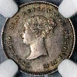 1861 6/1 NGC AU58 Great Britain  2 Pence Mint Error Maundy Silver Coin (24110601C)