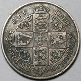 1857 Victoria Florin Great Britain Gothic VF 2 Shillings Sterling Silver Coin (25040501R)