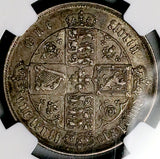 1864 NGC AU 53 Gothic Florin Victoria Die 12 Great Britain Silver Coin (26042402C)