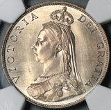 1887 NGC MS 64 Victoria Florin Great Britain Jubilee Silver 2 Shillings Coin (24032605C)