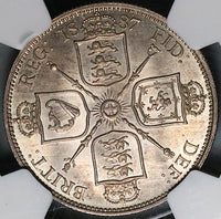 1887 NGC MS 64 Victoria Florin Great Britain Jubilee Silver 2 Shillings Coin (24032605C)