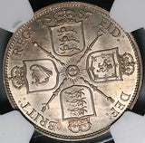 1887 NGC MS 64 Victoria Florin Great Britain Jubilee Silver 2 Shillings Coin (24032605C)