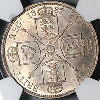 1887 NGC MS 64 Victoria Florin Great Britain Jubilee Silver 2 Shillings Coin (24032605C)