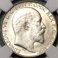 1902 NGC MS 62 Edward VII Florin Great Britain Sterling Silver Coin (24051204C)