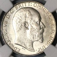 1902 NGC MS 62 Edward VII Florin Great Britain Sterling Silver Coin (24051204C)