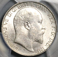 1910 PCGS AU 58 Florin Edward VII Great Britain 2 Shillings Sterling Silver Coin (25043002C)
