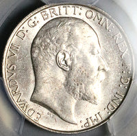 1910 PCGS AU 58 Florin Edward VII Great Britain 2 Shillings Sterling Silver Coin (25043002C)