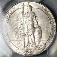 1910 PCGS AU 58 Florin Edward VII Great Britain 2 Shillings Sterling Silver Coin (25043002C)