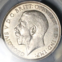 1917 PCGS AU 58 Great Britain Florin 2 Shillings George V Sterling Silver Coin (24051202C)