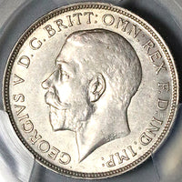 1917 PCGS AU 58 Great Britain Florin 2 Shillings George V Sterling Silver Coin (24051202C)