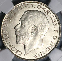 1922 NGC MS 64 Florin George V Great Britain 2 Shillings Silver Coin (23121703D)