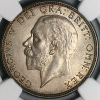 1929 NGC MS 64 Florin George V Great Britain 2 Shillings Silver Coin (23052903C)