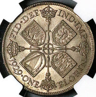 1929 NGC MS 64 Florin George V Great Britain 2 Shillings Silver Coin (23052903C)