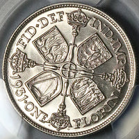 1931 PCGS MS 64 Florin George V Great Britain 2 Shillings Silver Coin (23111503C)