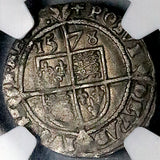 1578 NGC XF 40 Elizabeth I 3 Pence Great Britain England Hammered Silver Coin (26070301C)