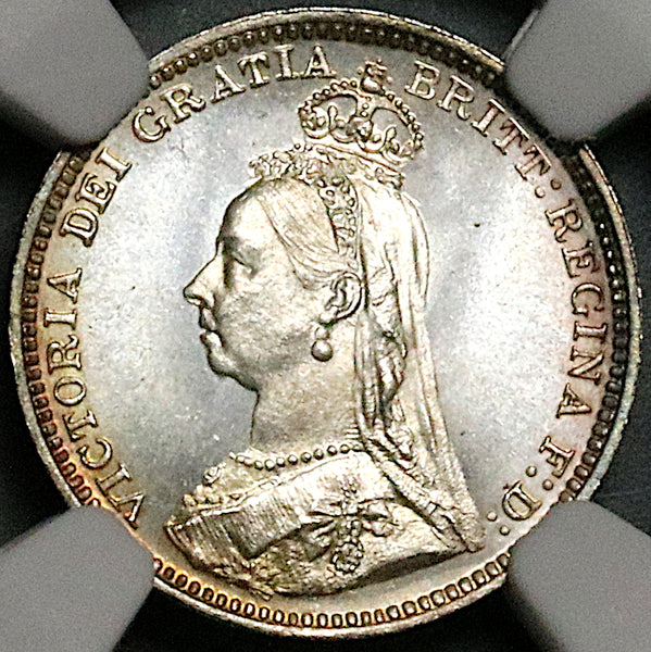 1892 NGC MS 67 Victoria Maundy 3 Pence Great Britain Silver Coin POP 5/0 (24051904C)