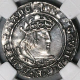 1526 NGC AU 55 England Henry VIII Groat Hammered 4 Pence Great Britain Silver Coin (25122101D)
