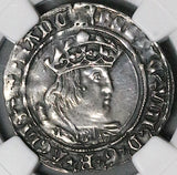 1526 NGC AU 55 England Henry VIII Groat Hammered 4 Pence Great Britain Silver Coin (25122101D)