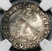 1553 NGC VF Mary Groat 4 Pence Hammered Britain Tudor England Pedigree Silver Coin (25032203C)