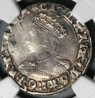 1553 NGC XF Mary Groat 4 Pence Hammered Britain Tudor England Coin (25061904C)