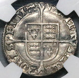 1553 NGC XF Mary Groat 4 Pence Hammered Britain Tudor England Coin (25061904C)