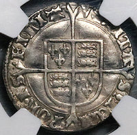 1553 NGC XF Mary Groat 4 Pence Hammered Britain Tudor England Coin (25061904C)