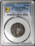 1553 PCGS XF Mary Groat 4 Pence Hammered Britain Tudor England Coin (26071703C)