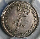 1690 6/5 PCGS AU 55 William Mary 4P Error Groat Great Britain England Silver Coin POP 2/0 (26021102C)
