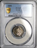 1690 6/5 PCGS AU 55 William Mary 4P Error Groat Great Britain England Silver Coin POP 2/0 (26021102C)