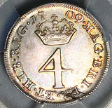 1709 PCGS AU 58 Anne 4 Pence Groat England Great Britain Silver Coin POP 2/0 (26060903C)