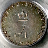 1792 PCGS AU 58 George III Great Britain 4 Pence Groat Wire Money Silver Coin (26060201C)