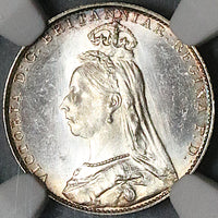 1892 NGC MS 65 Victoria Maundy 4 Pence Great Britain Groat Sterling Silver Coin (24052101C)