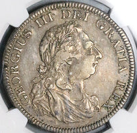 1804 NGC XF George III Great Britain 5 Shillings Bank Dollar Crown Silver Coin (25082901C)