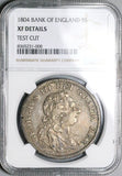 1804 NGC XF George III Great Britain 5 Shillings Bank Dollar Crown Silver Coin (25082901C)