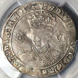1551 PCGS VF Edward VI 6 Pence Britain Hammered Boy King Silver Coin (24010702D)
