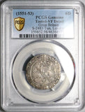1551 PCGS VF Edward VI 6 Pence Britain Hammered Boy King Silver Coin (24010702D)